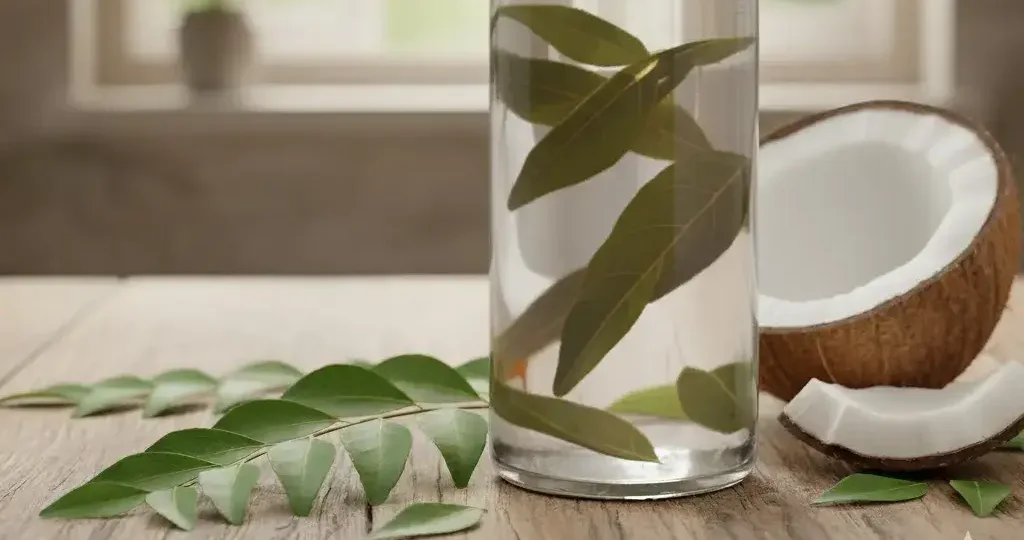 नारियल तेल और करी पत्ता