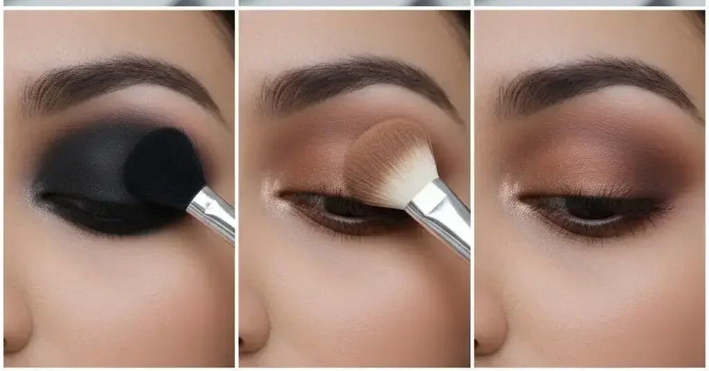 brown black eyeshadow tutorial