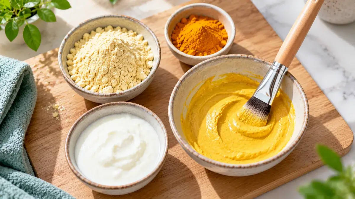 besan haldi curd detan face pack ingredients