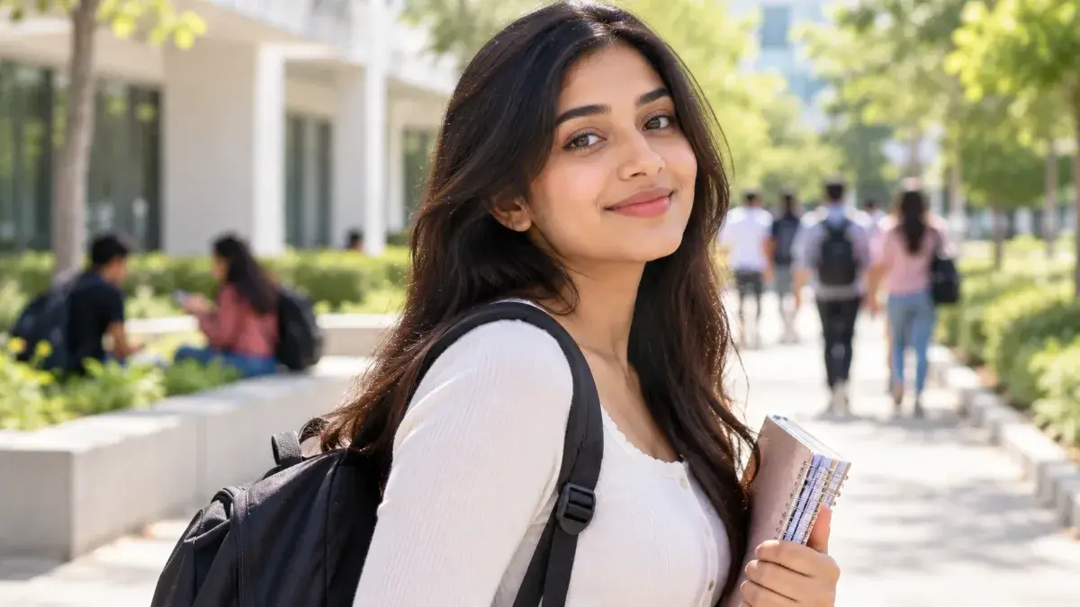 कॉलेज गर्ल्स के लिए 5 मिनट का नो-मेकअप लुक 3 finished no-makeup look ready for college